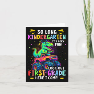 Carte Tellement long jardin d'enfants Graduation Monster