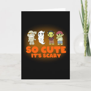 Carte Tellement Mignonne Son Effrayant Enfants D'Hallowe