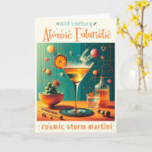 Carte Tempête cosmique futuriste atomique Martini (Fleur jaune)