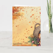 Carte Tempête de feuilles 2 Corinthians 9:15 Bon thanksg (Dos)