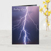 Carte Tempête De Foudre Penser À Vous (Fleur jaune)