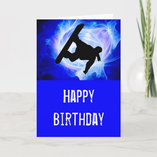 Carte Tempête de neige Blue Swirl (Devant)