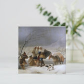 Carte Tempête de neige en hiver (Debout devant)