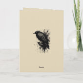 Carte Tempête d'encre Corbeau Silence avant le cri (Dos)