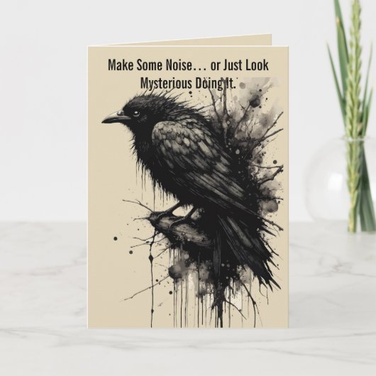 Carte Tempête d'encre Corbeau Silence avant le cri (Devant)