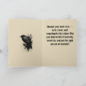 Carte Tempête d'encre Corbeau Silence avant le cri (Intérieur)