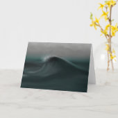 Carte Tempête humide d'une vague verte profonde (Fleur jaune)