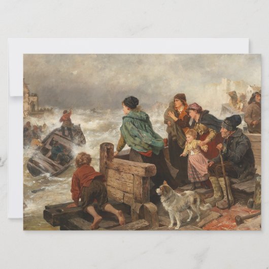 Carte Tempête sur la côte (par Rudolf Jordan) (Devant)