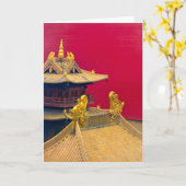 Carte Temple de Jing'an, Shanghai, Chine (Fleur jaune)