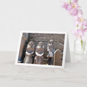 Carte Temple de Karnak, Statues de la cour de la Chachet