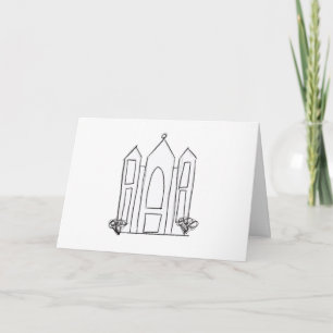 Carte Temple mormon simple moderne LDS Salt Lake City