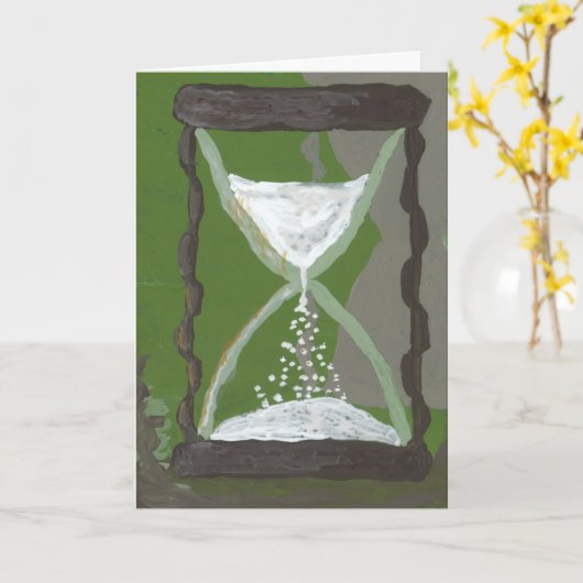 Carte Temps à travers le sablier (Fleur jaune)