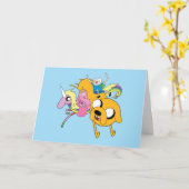 Carte Temps d'aventure | Lady, Bubblegum, Finn & Jake (Fleur jaune)