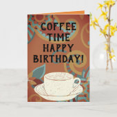 CARTE TEMPS DE CAFÉ (Fleur jaune)