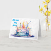 CARTE **TEMPS DE CÉLÉBRER** LA NIÈNE À L'ANNIVERSAIRE (Fleur jaune)