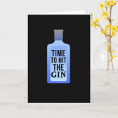 Carte Temps de frapper le gin, commençons la fête (Fleur jaune)