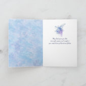 Carte Temps de perte ou de sympathie Belle libellule ble (Intérieur)