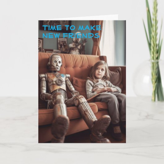 Carte Temps de se faire de nouveaux amis - Blank Inside (Devant)