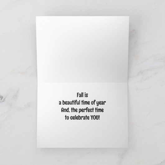 CARTE TEMPS DE "VOUS CÉLÉBRER"/BELLE SAISON DE TOMBÉE (Intérieur)