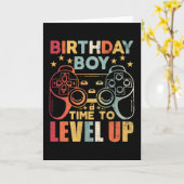 Carte Temps du garçon d'anniversaire pour passer au nive (Fleur jaune)