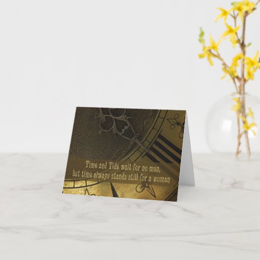 Carte Temps et anniversaire de marée (Fleur jaune)