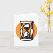 Carte Temps minimal Rétro Horververre (Fleur jaune)