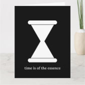 Carte Temps si essentiel verre de sable horloge sur mesu (Devant)