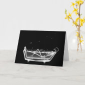 Carte Temps squelettique de Bath du rayon X B&W (Fleur jaune)