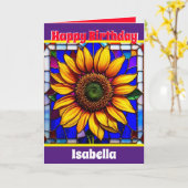 Carte Tendance Big Unique Élégante Collection Tournesol (Fleur jaune)