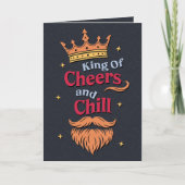 Carte Tendance Funny King Citation Fête des pères de typ (Devant)