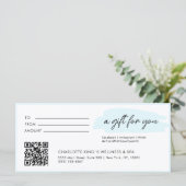 Carte tendance, moderne, écriture manuscrite, avec code (Debout devant)