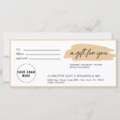 Carte tendance, moderne, écriture manuscrite, logo, beig (Devant)