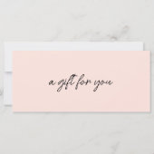Carte tendance, moderne, écriture manuscrite, logo, rose (Dos)