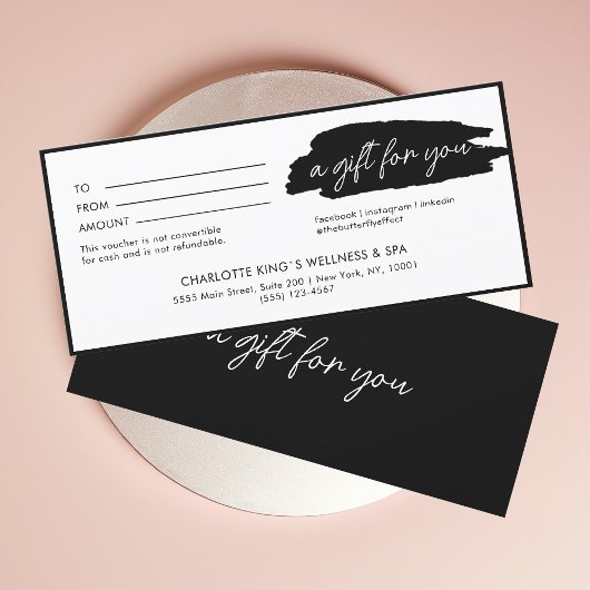 Carte tendance, moderne, écriture manuscrite, noir blanc