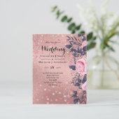 Carte Tendance ROSEGOLD Mariage Metallic rose marine Par (Debout devant)
