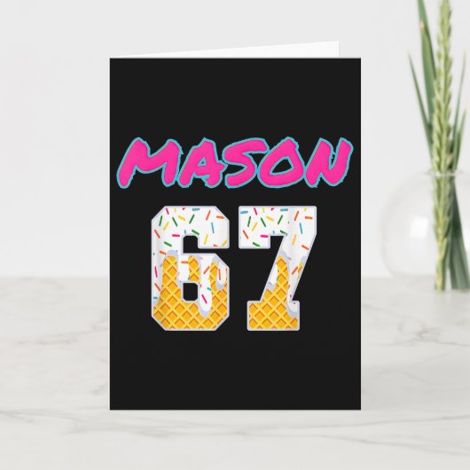 Carte Tendance virale de l'argot du mème de baseball 67  (Devant)