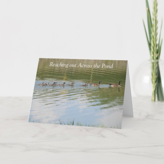 Carte Tendant la main à travers l'océan pour dire Je pen (Devant)