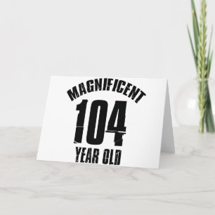 CARTE TENDRE DES CONCEPTIONS D'ANNIVERSAIRE DE 104 ANS