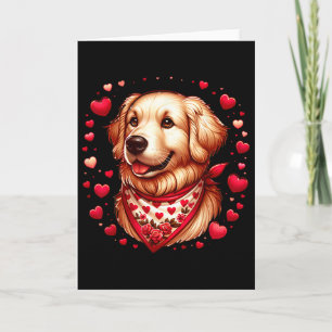 Carte Tendresse de chien de la Saint-Valentin Retriever