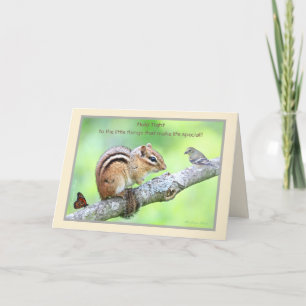 Carte Tenez bien aux petites choses : Chipmunk