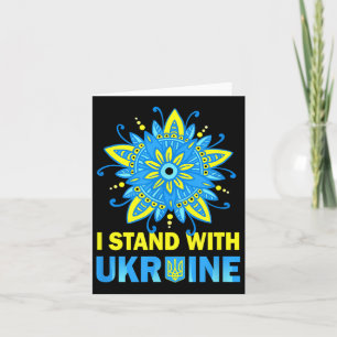 Carte Tenez-Vous Avec L'Ukraine Drapeau Anti-Poutine Non
