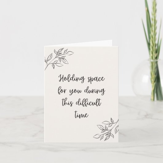 Carte Tenir compagnie pendant un moment difficile, coule (Devant)