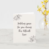 Carte Tenir compagnie pendant un moment difficile, coule (Fleur jaune)