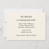 Carte Tennessee Moving Address Card (Dos)