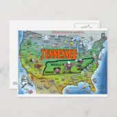 Carte Tennessee USA (Devant / Derrière)