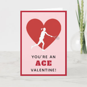 Carte Tennis Ace Valentine Funny Dire pour ses sports