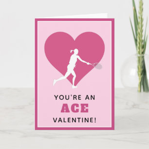 Carte Tennis Ace Valentine Funny Dire pour ses sports C
