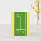 Carte Tennis Amour Drôle (Fleur jaune)