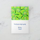 Carte Tennis Anniversaire (Intérieur)