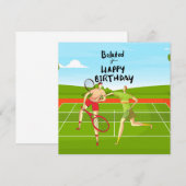 Carte Tennis : Anniversaire des joueurs de tennis (Devant / Derrière)
